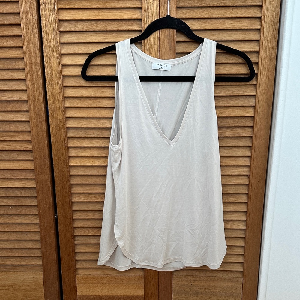 Babaton Cream Sleeveless Top